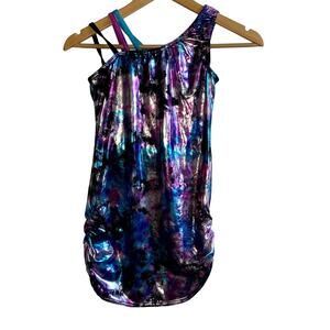 Costume Gallery Dance Dress Girls Large Dance Dress Watercolor Shiny *